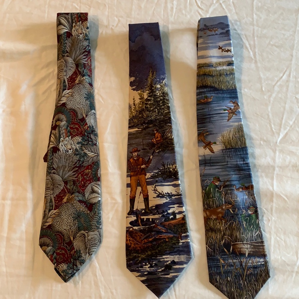 Nature silk ties bundle of 3 (#14)